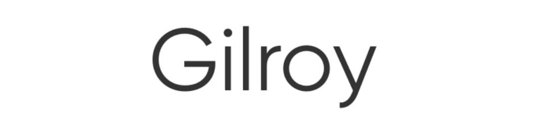 fuentes para logos Gilroy