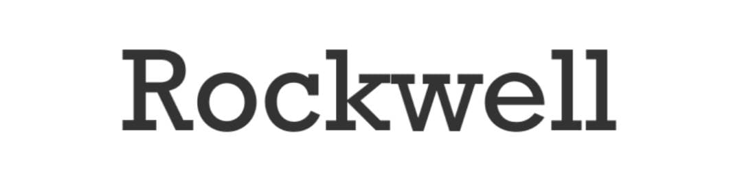tipografias para logos Rockwell