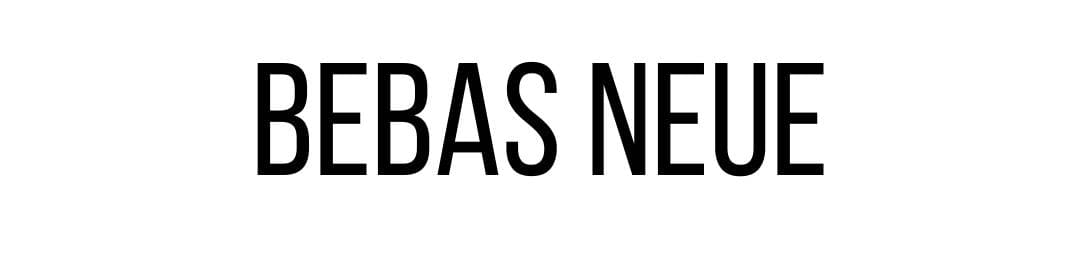 fuentes para logos Bebas Neue