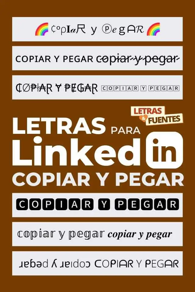 Tipos de Letras LinkeIn - Conversor tipografias bonitas con fuentes cursiva y negrita