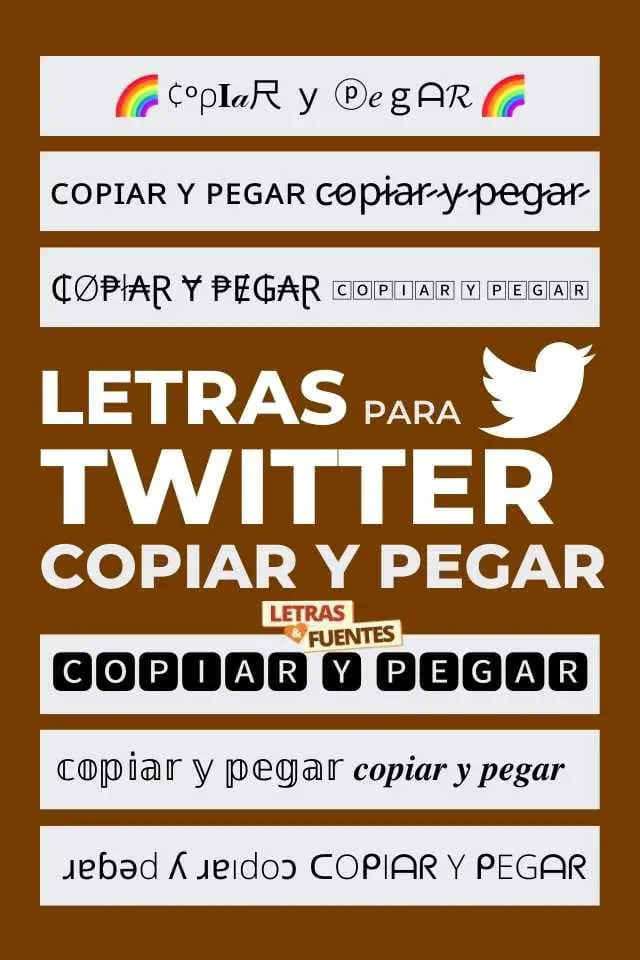 Tipos de Letras Twitter - Conversor tipografias bonitas con fuentes cursiva y negrita