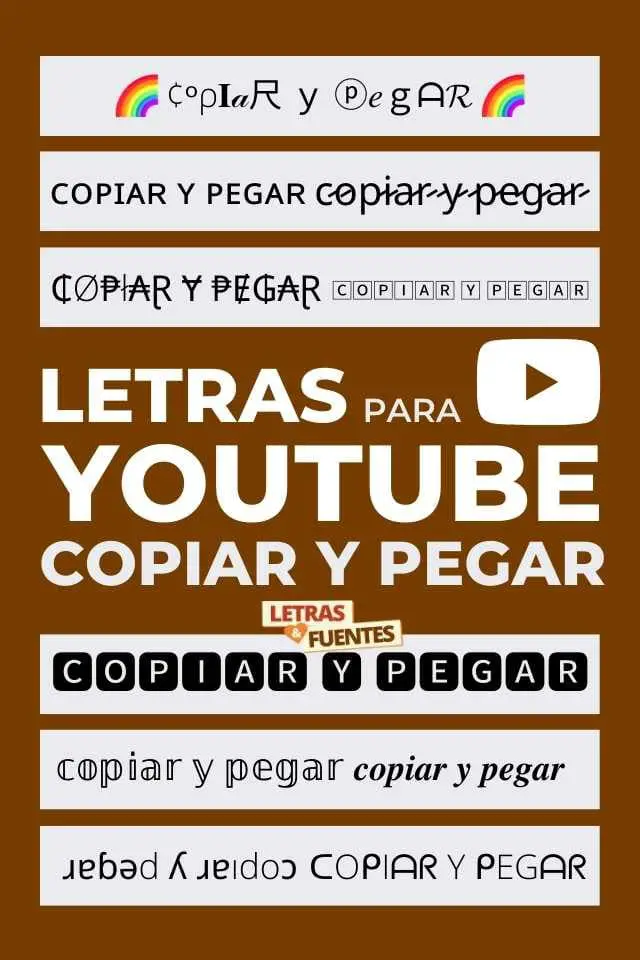 Tipos de letras para canal y videos de YouTube - Tipografias bonitas con fuentes para miniaturas y banner