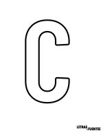 04 Letra C grande para imprimir - BarlowCondense