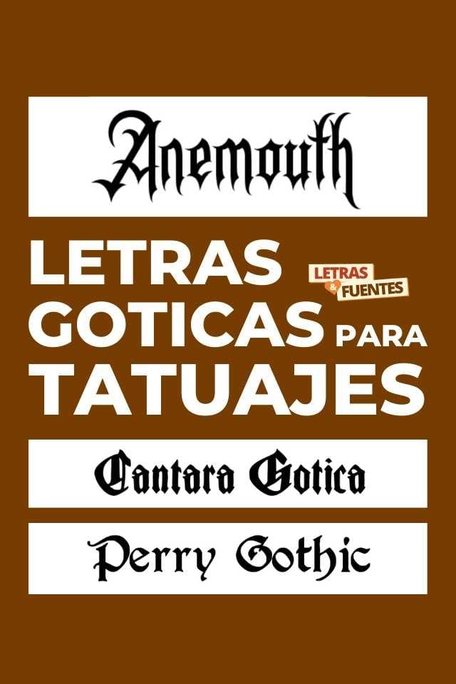 Letras góticas para tatuajes