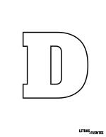 05 Letra D para colorear e imprimir - AlfaSlab