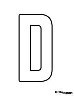 05 Letra D grande para imprimir en carteles - Norwester