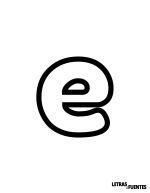 06 Letra E grande para imprimir en carteles - FredokaOne