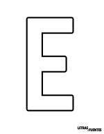 06 Letra E grande para imprimir en carteles - Norwester