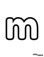 14 Letra M grande para imprimir en carteles - FredokaOne