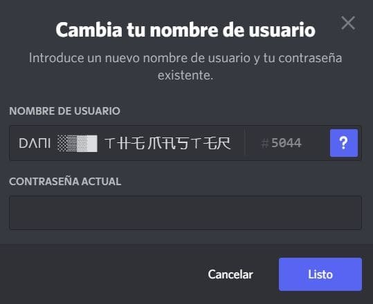 cambiar letras nick Discord 03